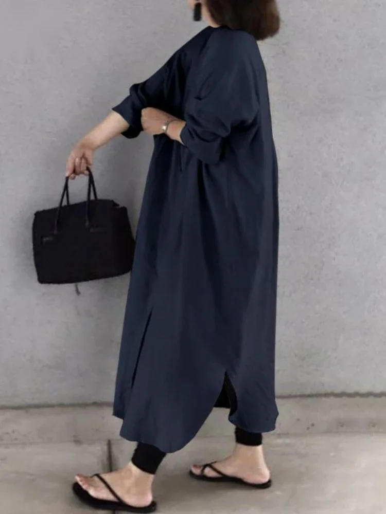 Ramadan Eid Muslim Women Dress Split Long Tops Mubarak Abaya Dubai Turkey Arabic Jalabiya Prayer Hijab Dress Robe Kaftan Islam