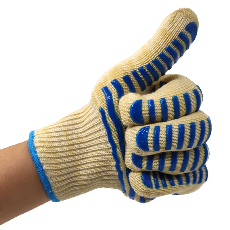 1PC BBQ Grill Handschuh Hohe Temperatur Beständigkeit Ofen Mitts Feuerfeste Grill Wärmedämmung Mikrowelle Ofen Handschuh BBQ Werkzeug Mitt