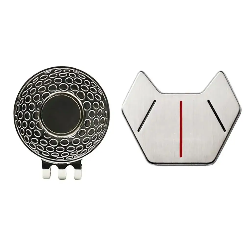 

Golf Equipment Zinc Alloy Golf Hat Clip Ball Marker Magnetic Small Magnetic Golf Marker All-Portable Black/Silver Unisex
