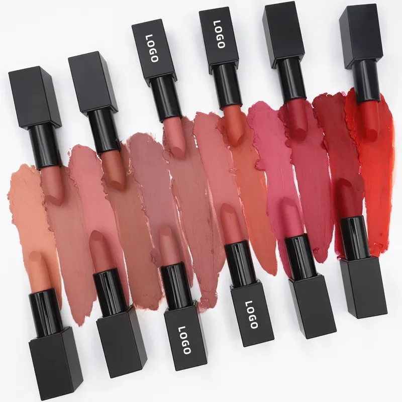 

Solid Lipstick Private Label 24-color Matte Custom Logo Waterproof Non-stick Sweatproof Pigment Without Fading Bulk Makeup