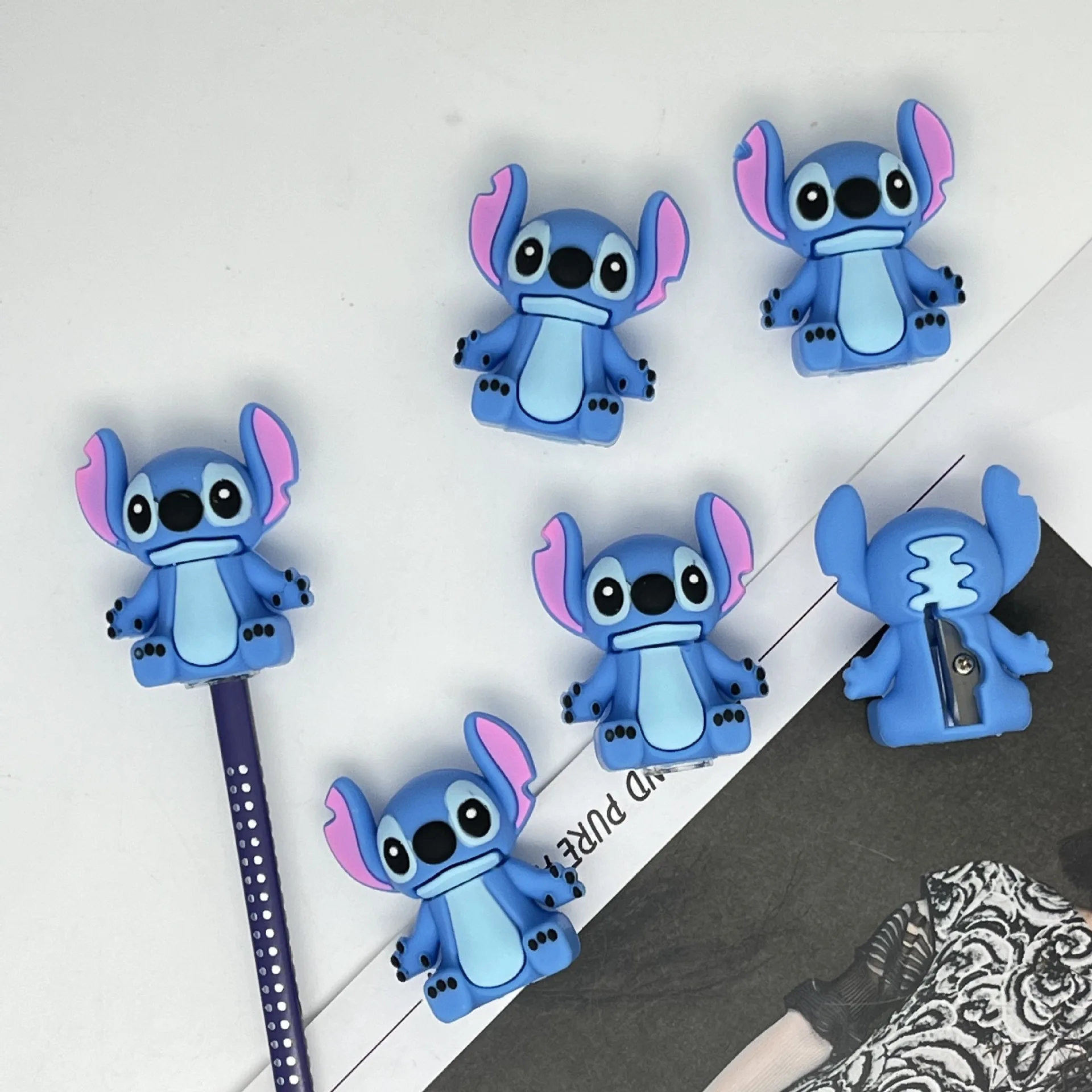 

Cartoon Lilo and Stitch Pencil Sharpener Anime Cute Pvc Doll Student Cartoon Single Hole Pencil Sharpener Pencil Sharpener