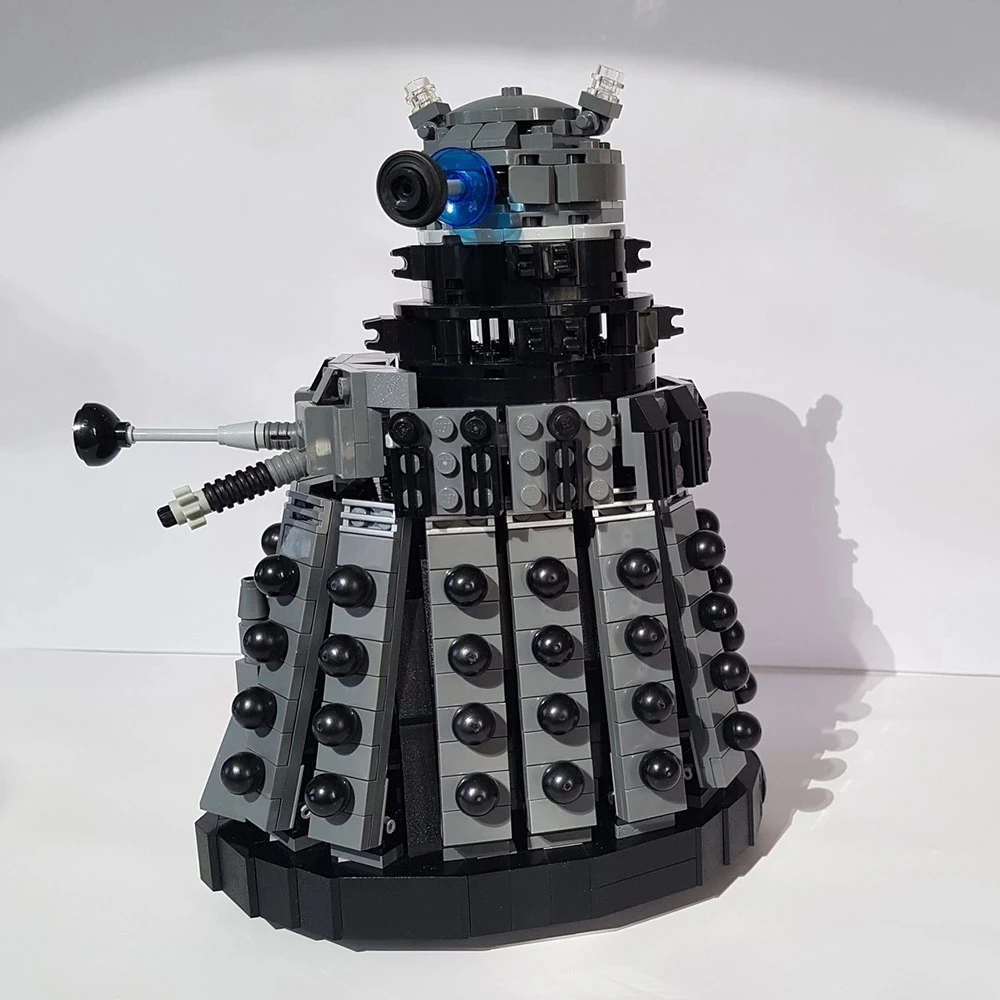 Bricklink Movie Doctors Whoed Action Figures Brickheadz Daleked and Telephone Booth Time Machine Tardised Building Blocks Toys