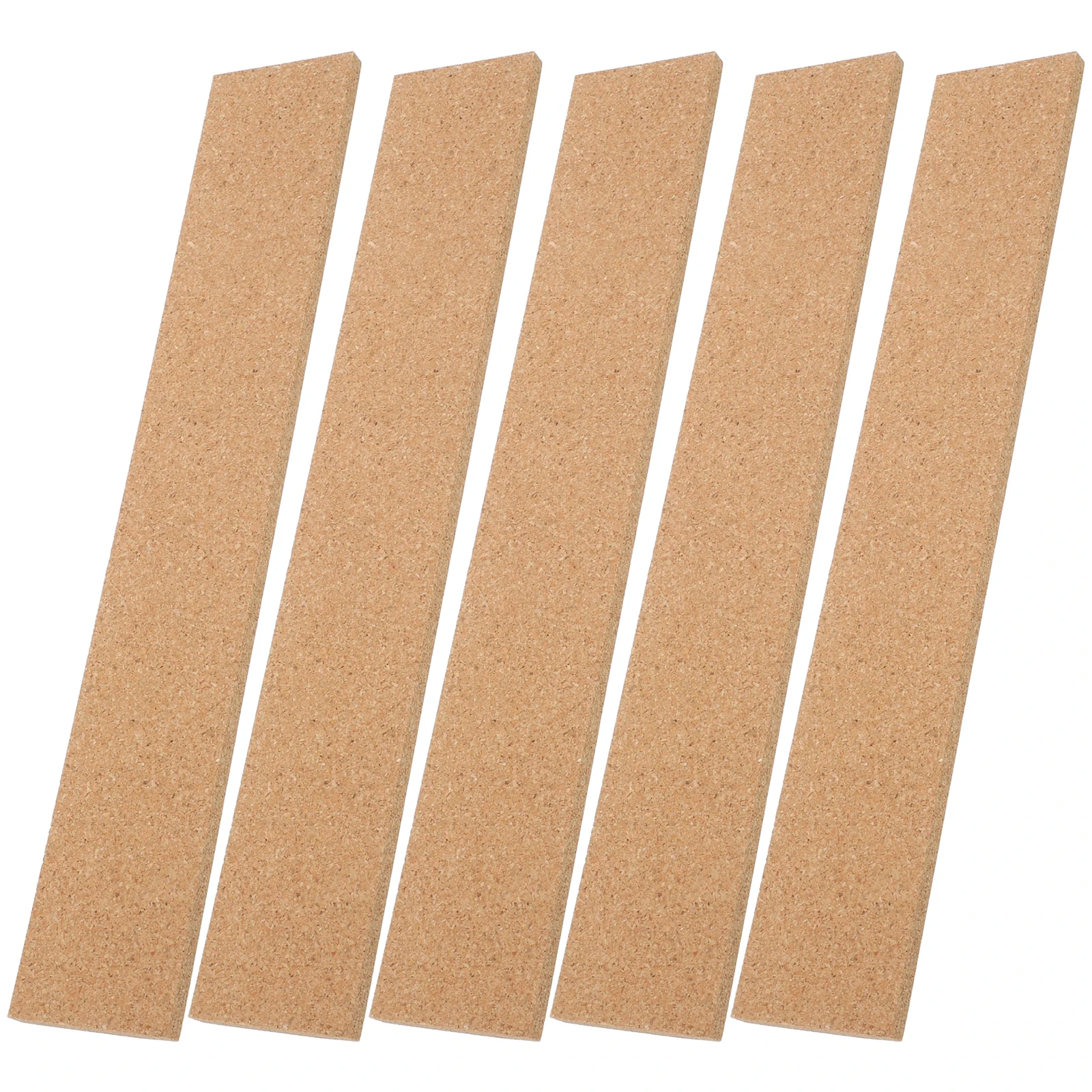 

5 Pcs Corkboard Bulletin Strips Adhesive Natural Frameless for Walls Boards Self Office