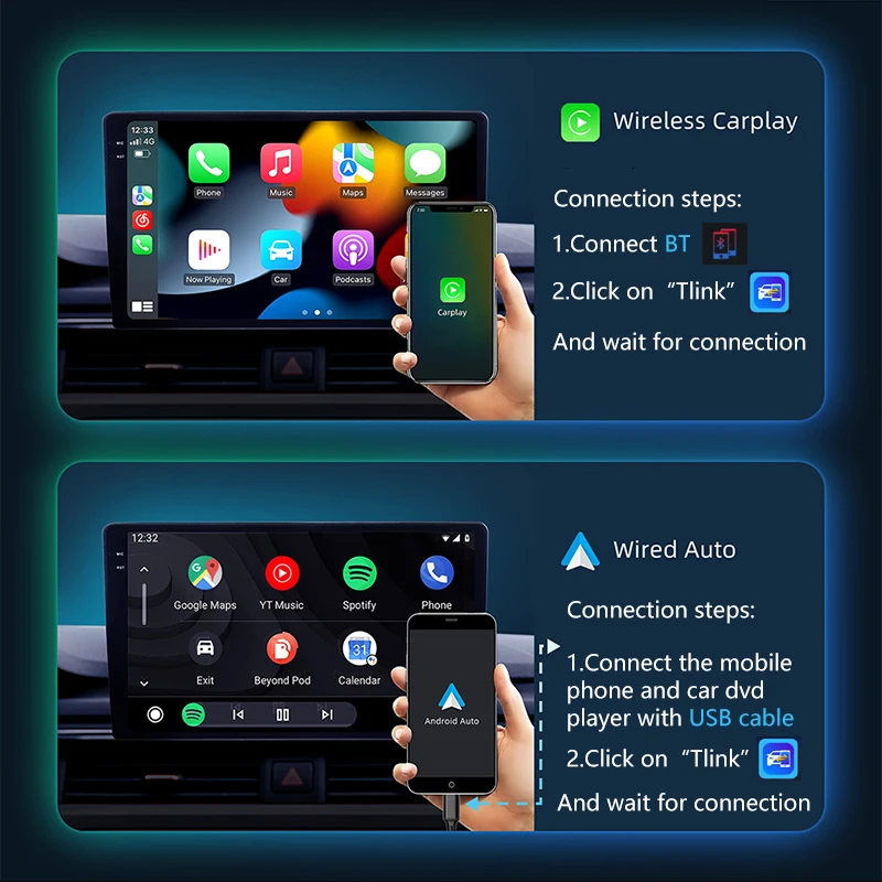 2 Din Car Stereo Radio For Toyota Corolla E140/150 2006-2013 Multimedia Video Player Navigation GPS Carplay  Auto No DVD