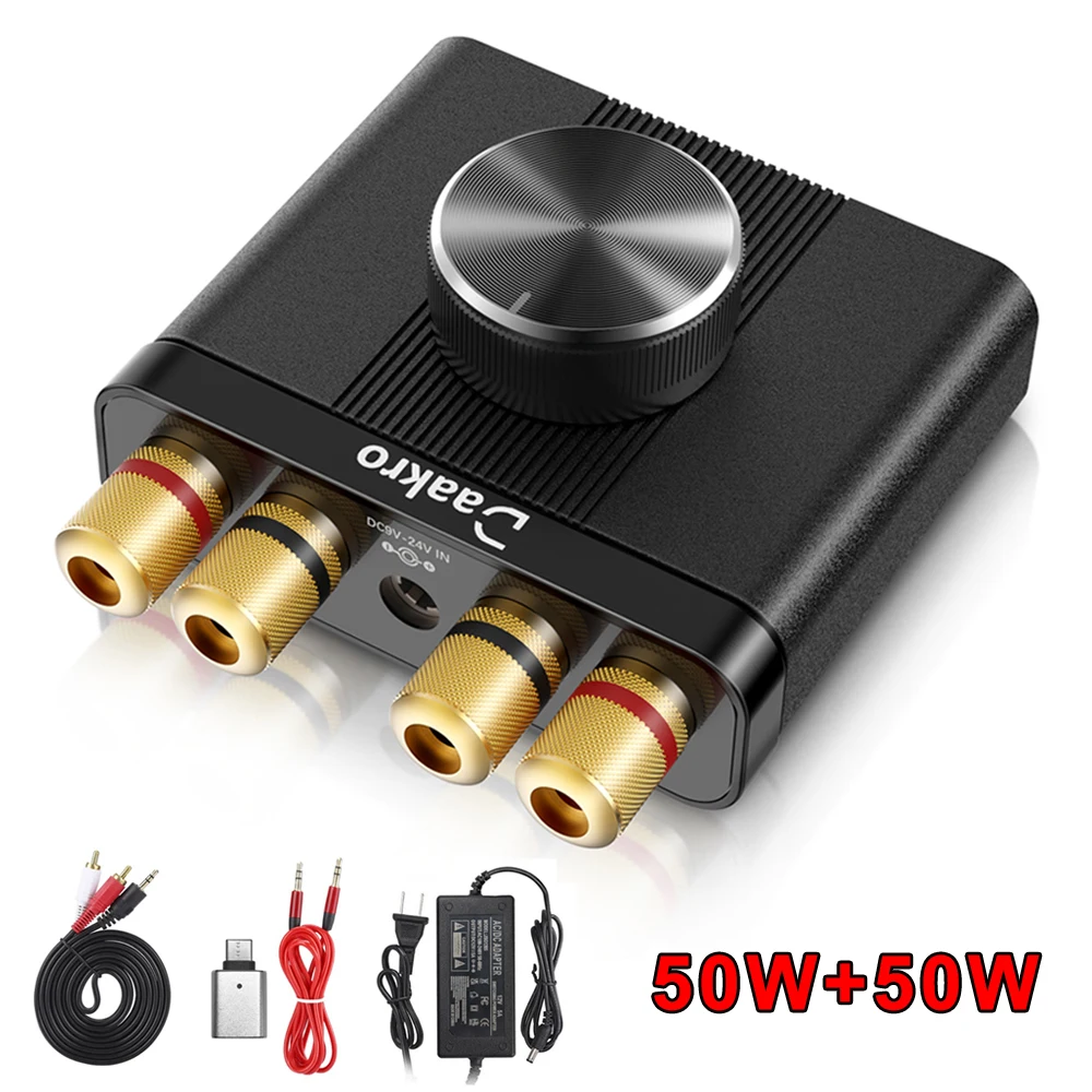 

Mini Bluetooth 5.0 Power Amplifier TPA3116 Hi-Fi Stereo Dual Channel Car Home Theater System Digital Amplifier Support AUX 50W*2