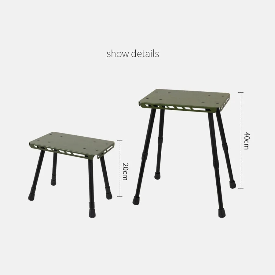 Outdoor Table And Chair Dual-Use Table, Liftable Portable Stool Outdoor Fishing Camping Chair Desk