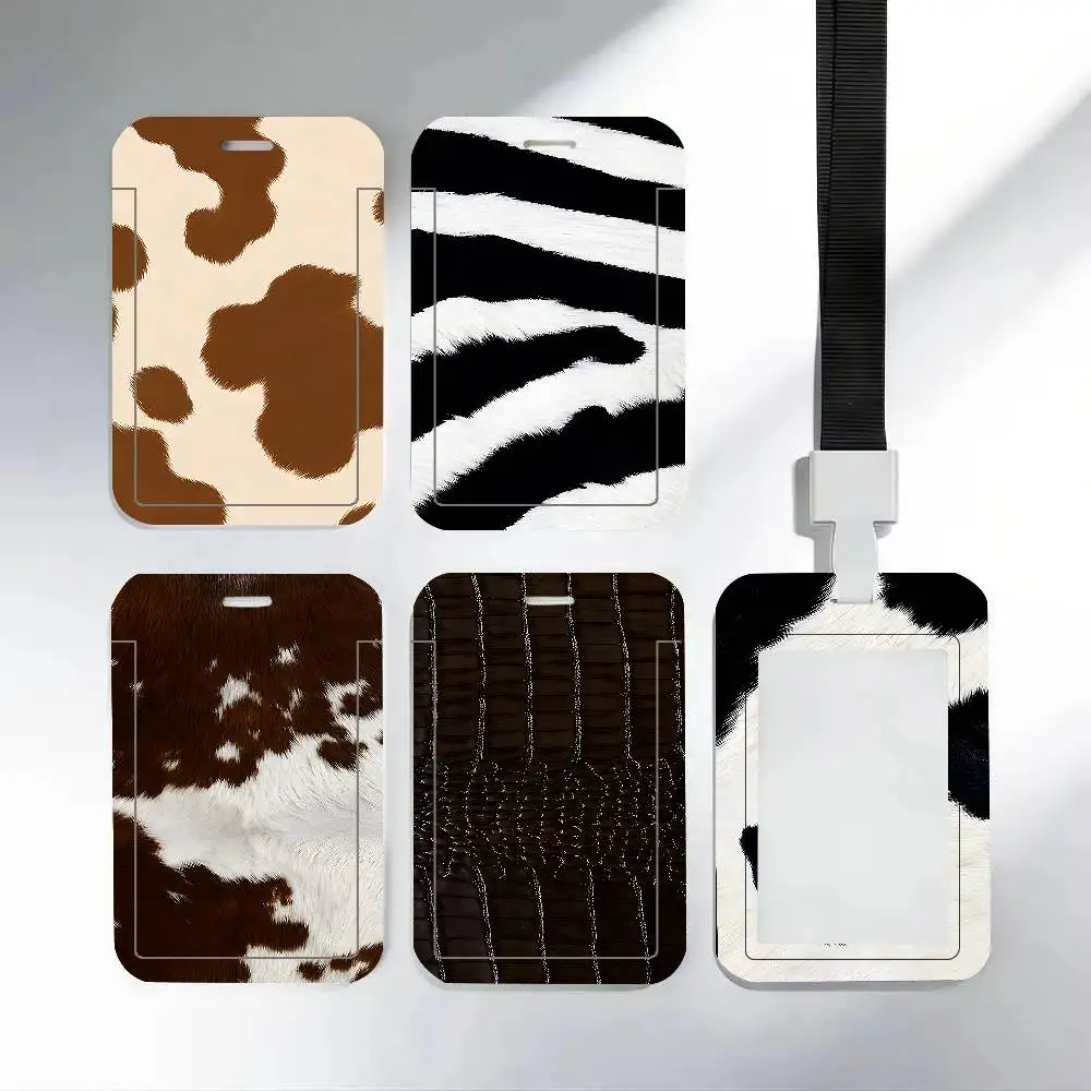 Funny Leopard Print NFC Contactless Sliding Card Sleeve For Student Cards, Bus Cards, ID Cards, And Work Permits