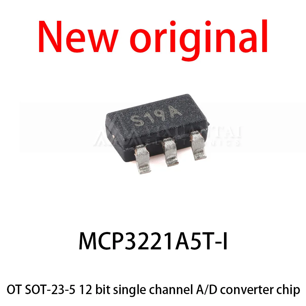 10Pcs/Lot New original MCP3221A5T-I/OT SOT-23-5 12 bit single channel A/D converter chip