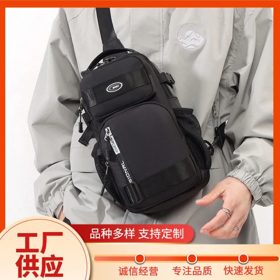 

【New style】 new chest bag men's business sports Korean shoulder bag large capacity couples backpack -body bag