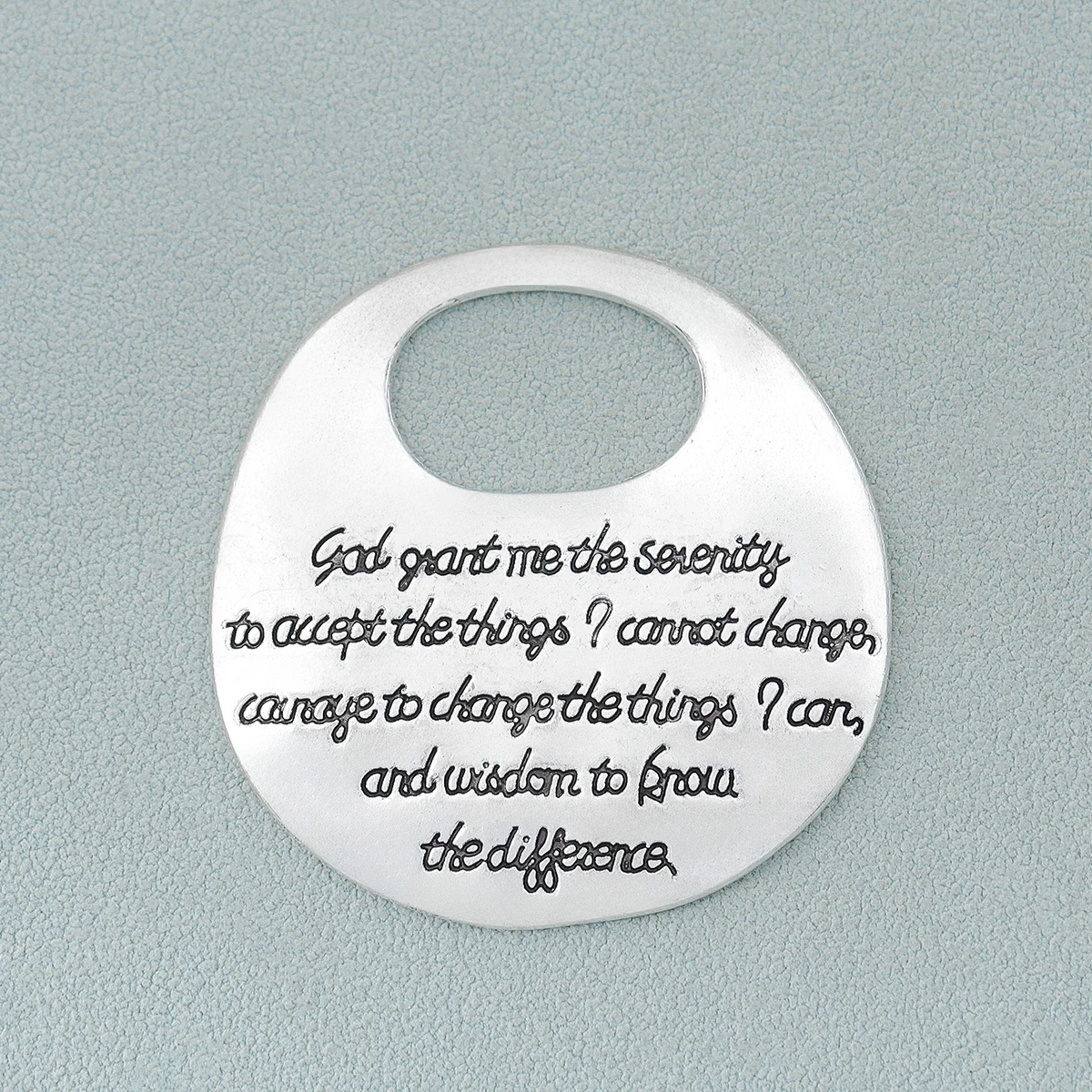 5pcs Serenity Prayer Pendant, Serenity Prayer Tag Charms, Strength Wisdom Courage Charms, Recovery Charms, Serenity Prayer Gift