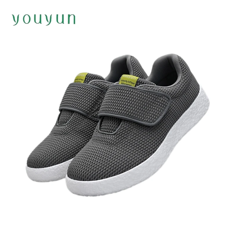 Mesh fabric upper soft, breathable middle-aged and elderly shoes Spring/autumn plus size Unisex style daily casual walking shoes