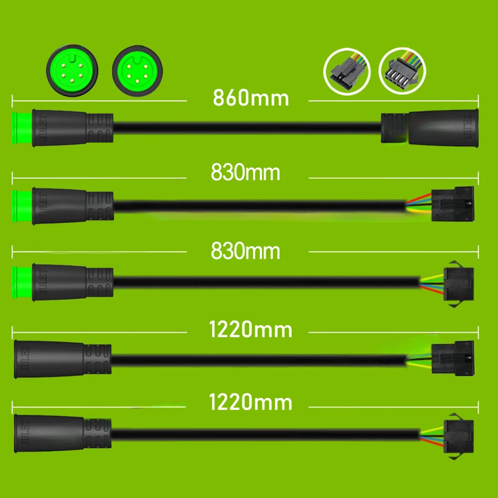 Waterproof 5-Pin SM Adapter Cable For -Julet Ebikes -Electric Bike Display Extended Wire Instrument Extension Cable High Quality