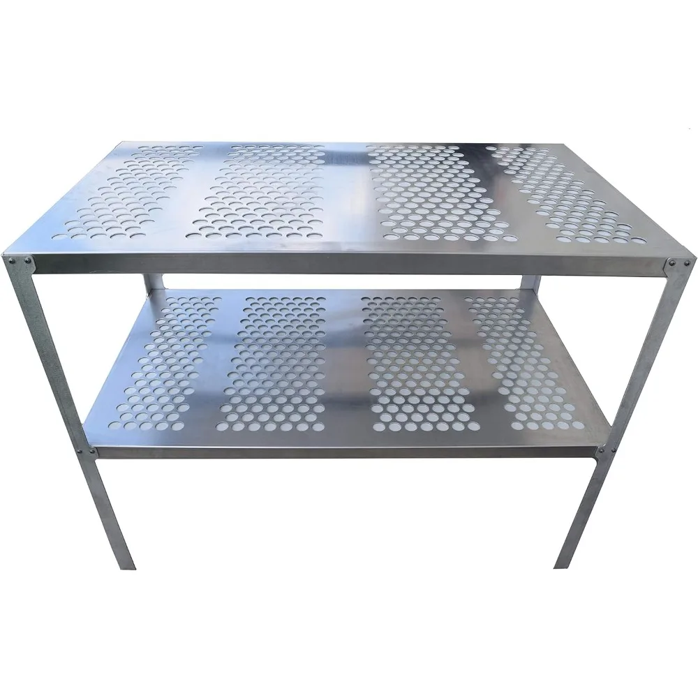 Outdoor table，Aluminum Greenhouse Potting Bench and Utility Table - 1 Inch Round Holes，outdoor table