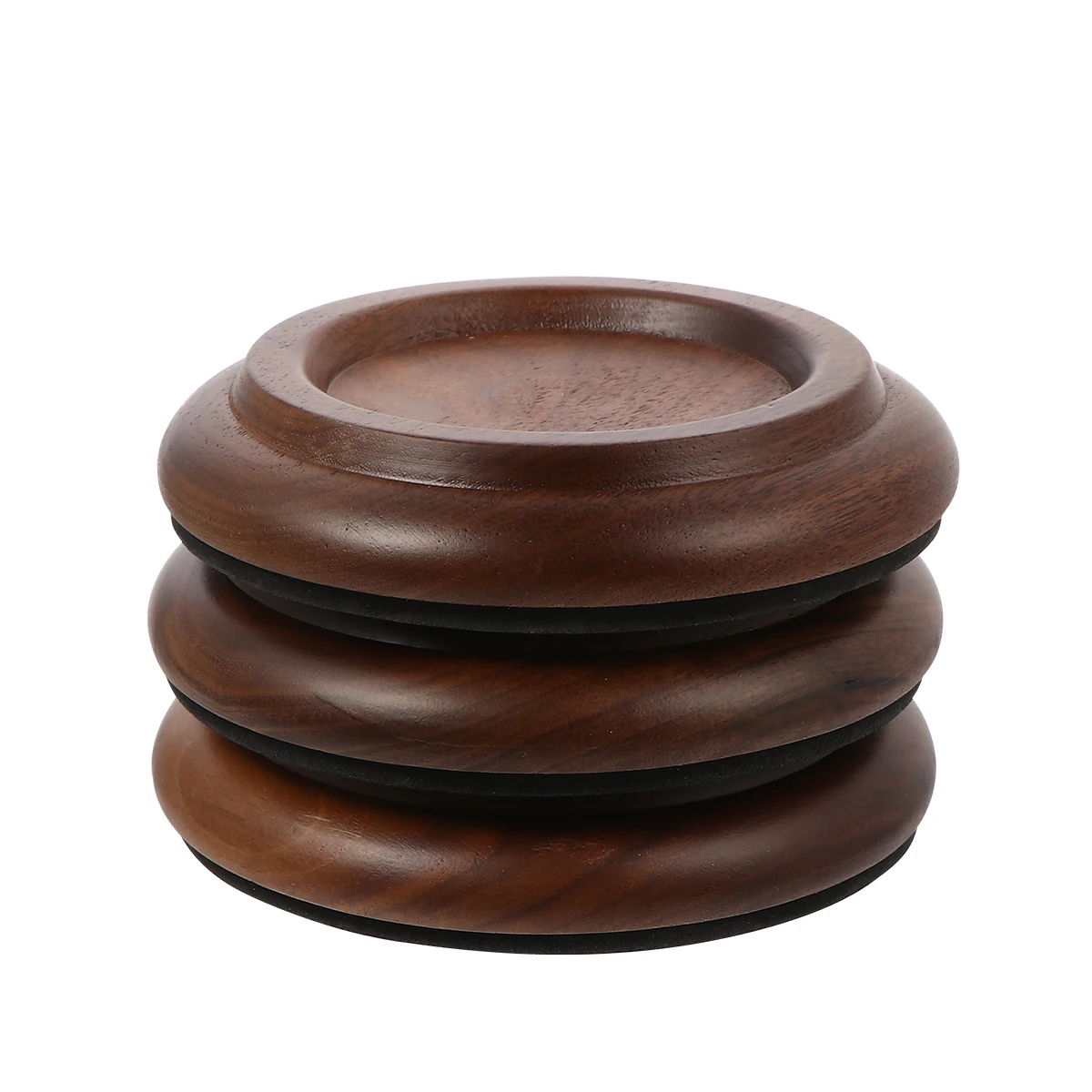 

3 Pcs Piano Mat Floor Protectors Black Foot Pad Furniture Wood Cups Feet Pads Leg Solid