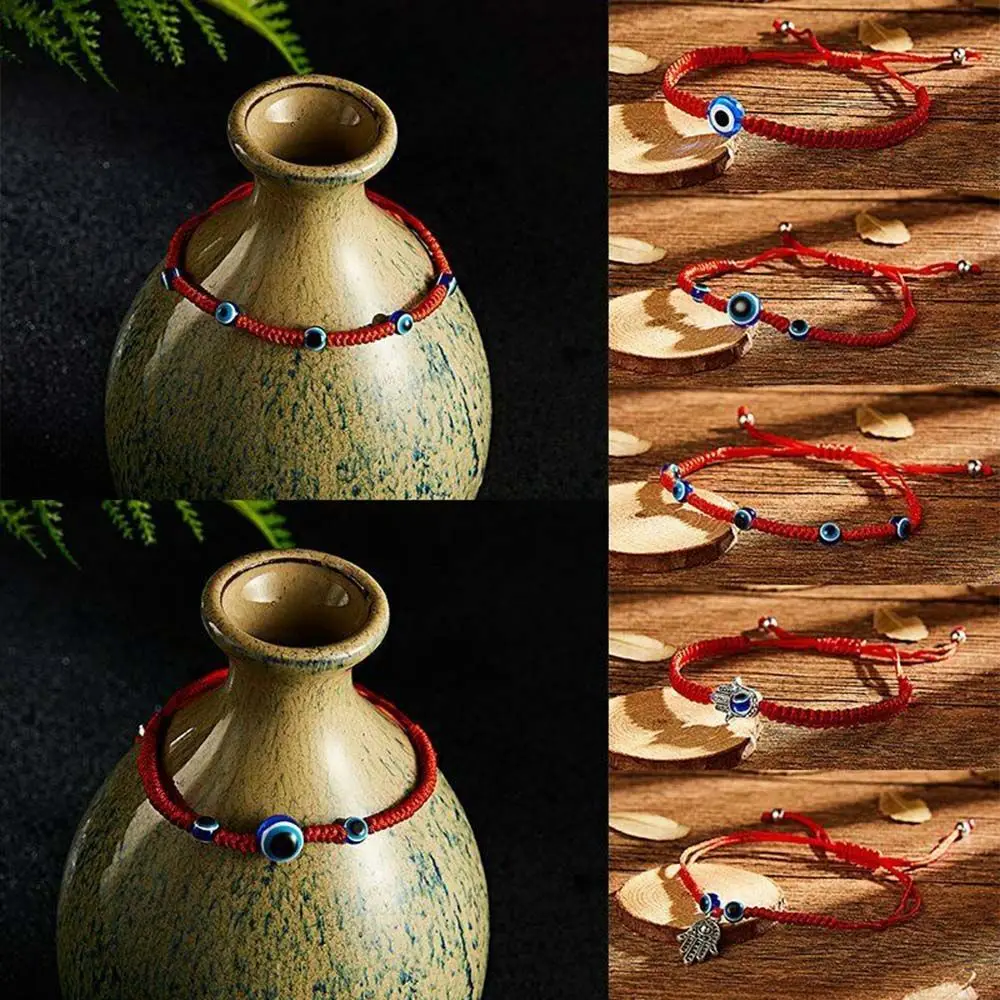 Woven Rope String Bracelet Red Thread Handmade Webbing Friendship for Men Women Child Lucky Jewelry Bohimian Bangle Adjustable