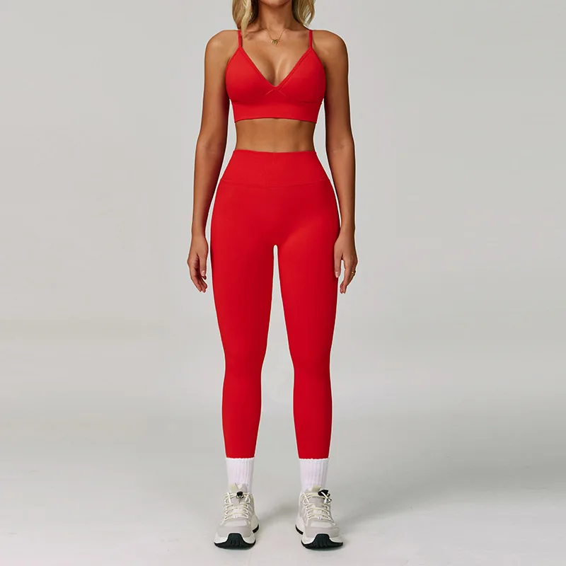 2/3PCS Sportswear Women Tracksuits Yoga Set Gym Clothes Sportswear Yoga Suits Fitness Long Sleeved Sports Bra Gym Leggings Set