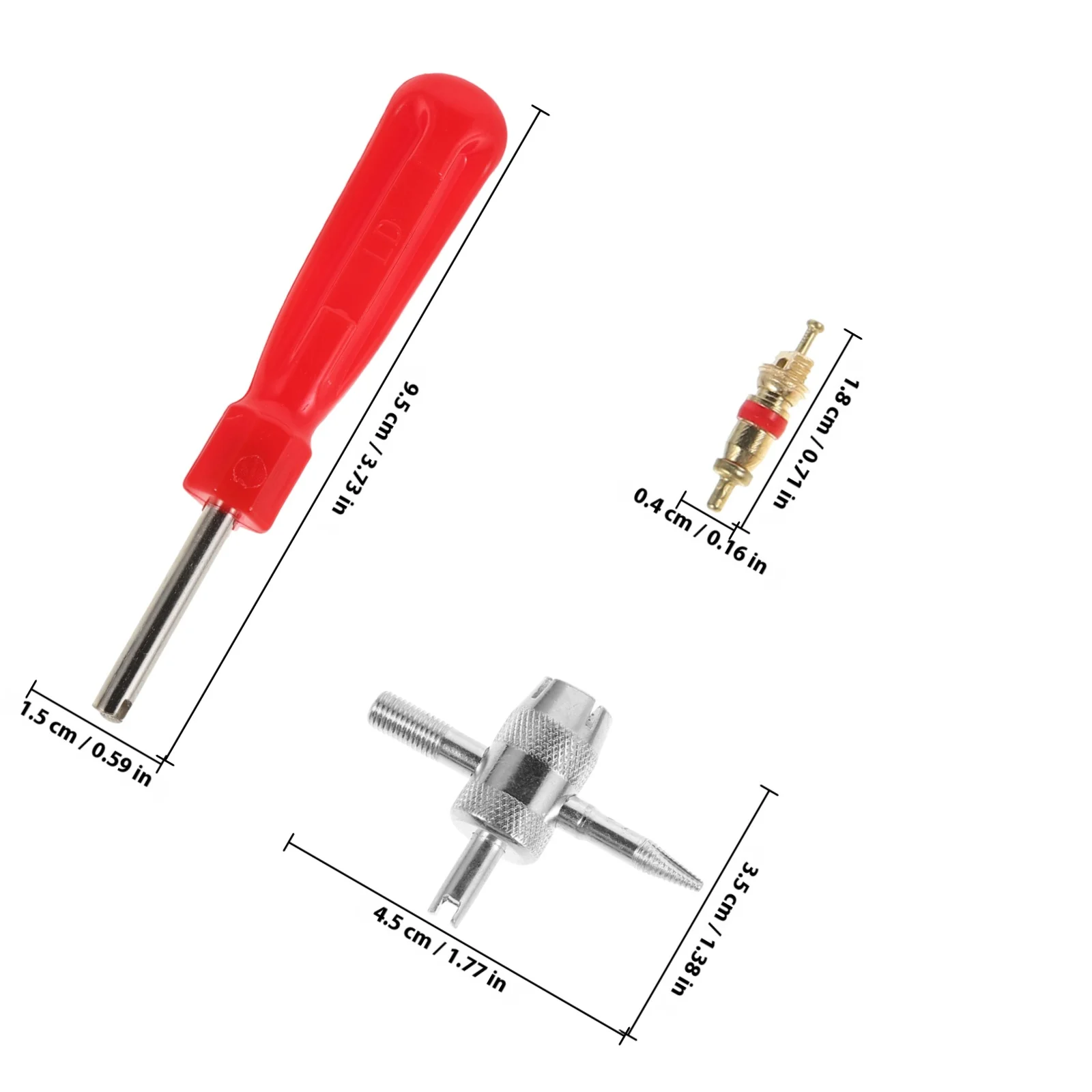 32 قطعة أداة إزالة جذع الصمام الأساسية مطلية بالنيكل لسيارة دراجة نارية شاحنات الإطارات صمام تمديد طقم تصليح #3