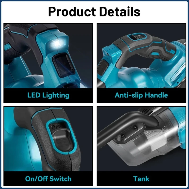 마키타 무선 다기능 먼지 청소 도구 휴대용 핸드헬드 파워 진공 청소기 마키타 배터리용