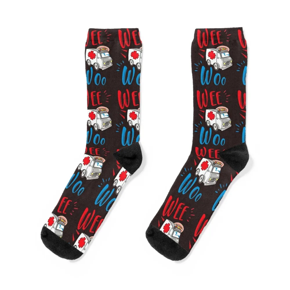 

wee woo ambulance funny nurse doctor graduation gift Socks retro kids kawaii Toe sports Socks For Man Women's