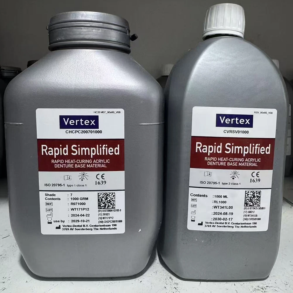 Vertex المعالجة الذاتية الاكريليك المعجون أسنان قاعدة بوليمر مسحوق حقن صب مسحوق امتزاز الفم الكامل #4