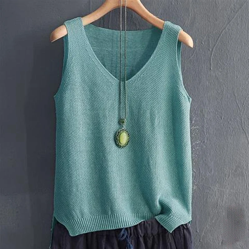 Summer New Solid Color Fashion Sleeveless Tanks Women High Street Casual Elegant Pullovers Ventilate Youth All-match Chic Tops