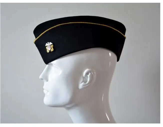 Cappello americano Navy Boat Cap Bend Spring Uomo Nero