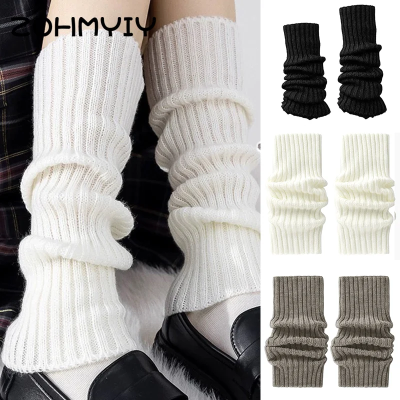 

Lolita Leg Warmers Women Long Socks Wool Knitted Foot Cover Arm Warmer Autumn Winter Crochet Heap Socks Boot Cuffs Stockings