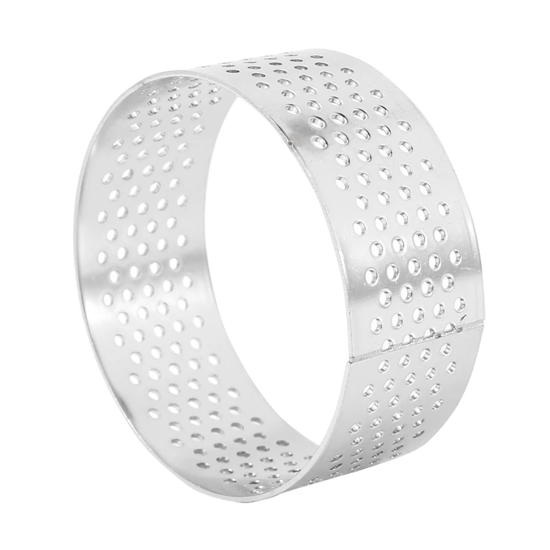 50 Pack 5Cm Stainless Steel Tart Ring, Heat-Resistant Perforated Cake Mousse Ring, Round Ring Baking Doughnut Tools