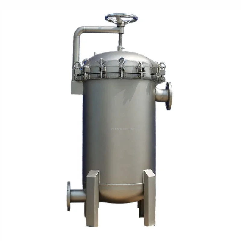 Industrial Waste oil quick opening Filtration Equipment stainless steel bag filter housing for chilled water