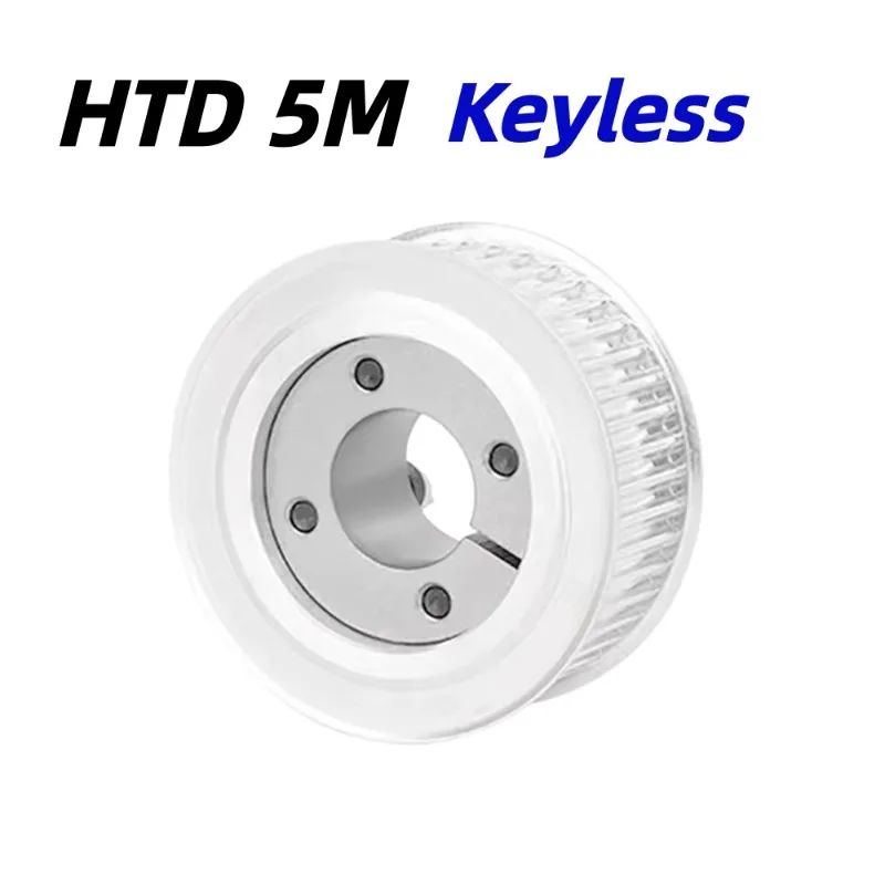 HTD5M Synchronous Wheel 24T 25T 26T 28 Teeth Timing Pulley Keyless Bushing Bore 5mm 6mm 6.35mm 8-15mm For 10/15/20/25mm