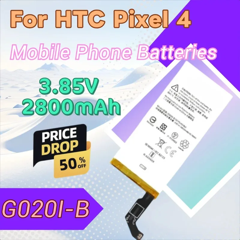 

High Quality New 3.85V 2800mAh Phone G020I-B Battery for HTC Pixel 4 Quality Backup Li-polymer Batteria