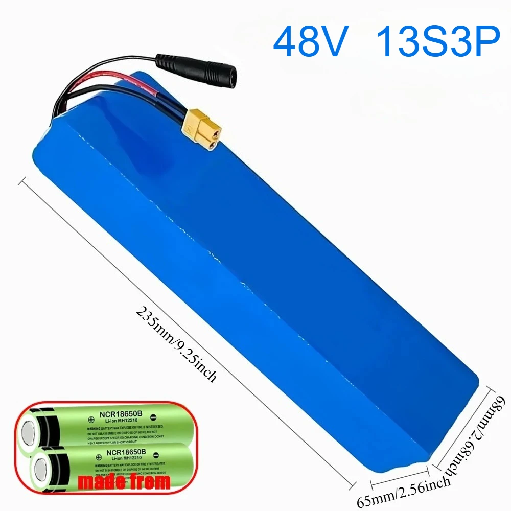 

13S3P 48V 18650 high-capacity lithium-ion battery 12Ah high-performance battery pack with built-in BMS,suitable for scooters