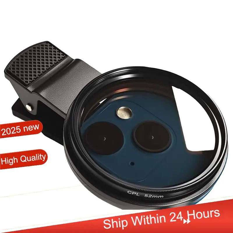 

~【A48T ГОРЯЧИЙ】CPL клипса для объектива камеры телефона, для Iphone 16 15 14 13 12 11, BLU, Motorola, Xiaomi и других смартфонов