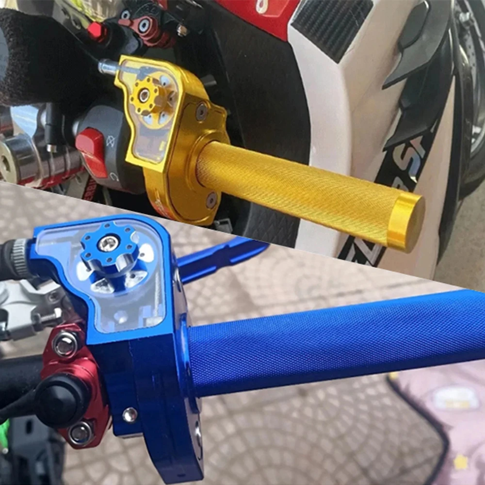  M10*1.5 22mm Accelerator Throttle Grips Throttle Cable Line Motorcycle Handlebars for Moped Scooter ATV Bike Quad Accessories