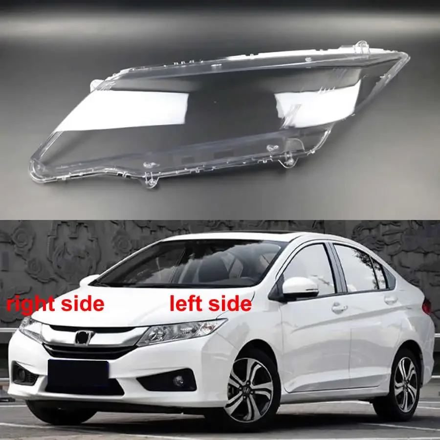 

Налобный фонарь для Honda City 2015 2016 2017, крышка фары, корпус фары, прозрачные линзы, замена оригинального абажура из оргстекла