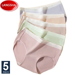 5PCS Pure Cotton Panties Women Soft Underwear Solid Young Girls Panty Breathable Briefs Sexy Ladies Underpants Female Lingerie