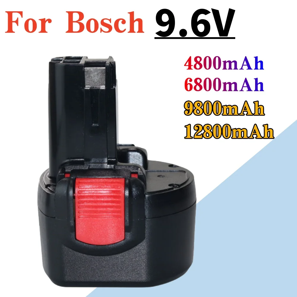 

For Bosch BAT048 9.6V 4800/6800/9800/12800mAh NI-MH Rechargeable Battery Power Tools Battery for Bosch