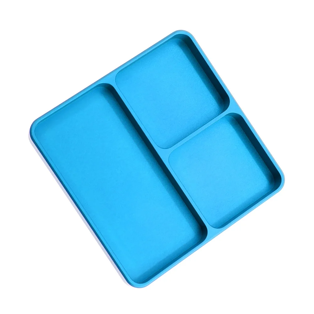 Metal Screw Tray Small Screw Plate Storage Box Tool Tray For RC Phone Car Repair Tools Mobile Repair Screw Mat