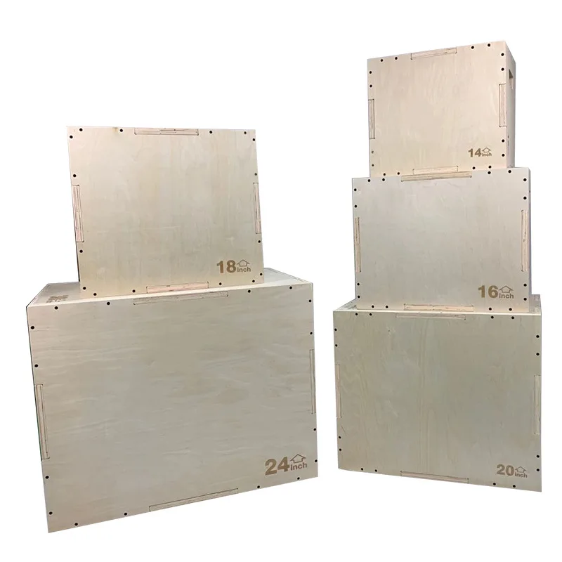 

Wholesale Wooden Plyo Jump Box Gym Sport Fitness Training Wood Poly Boxes for Jumping Exercise