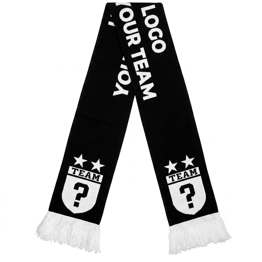 Custom Soccer Scarf Personalized Football Scarf Team Logo Name Photo Fan Supporter Scarf with Tassels Sports Gift for Fans view 4