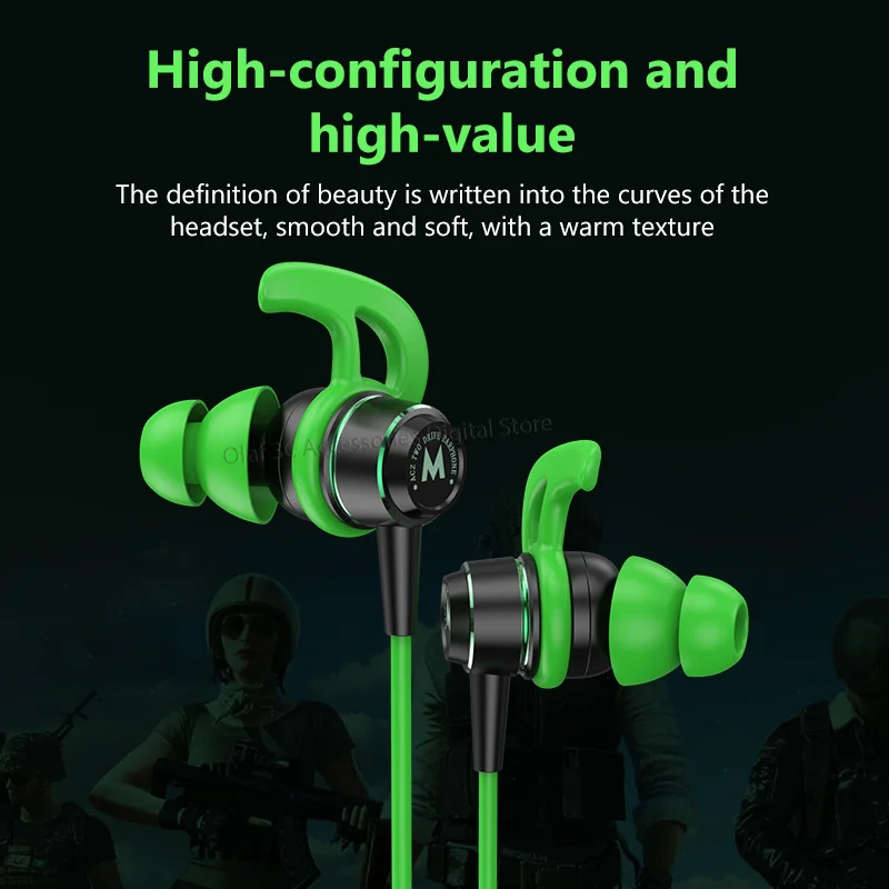 USB/Dual 3.5mm Wired Headphones Gaming Headset For Desktop Laptop Earphones Handsfree 3.5mm Jack Cable Earbuds For Mobile Phone