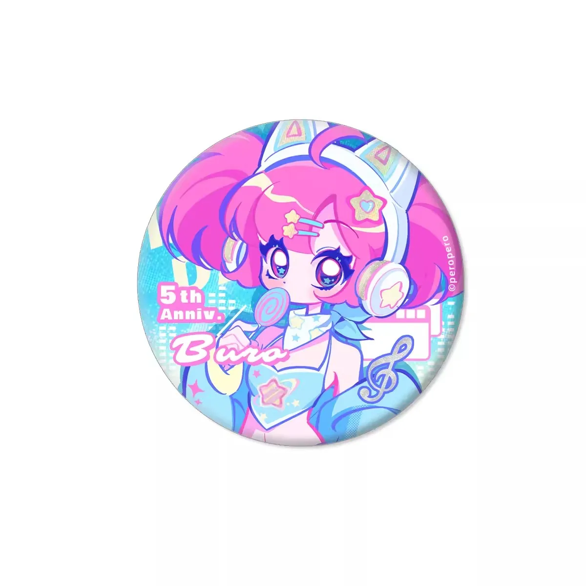 Official Game Muse Dash Buro Rin Marija 5th Anniv Badge Costume Brooch Pin Collection Cosplay Original Friend Kids Gift