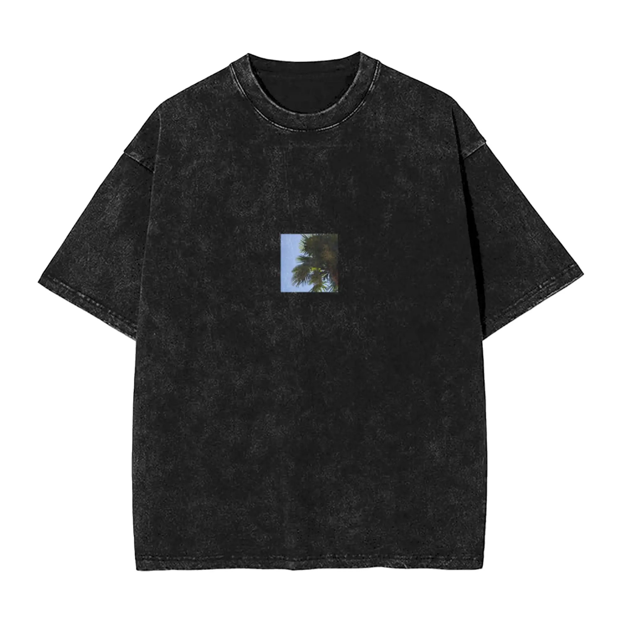 Palm tree  landscape Classic Stylish A T-Shirt Oversized Short Sleeve Men's Women's Cotton Tees Tops