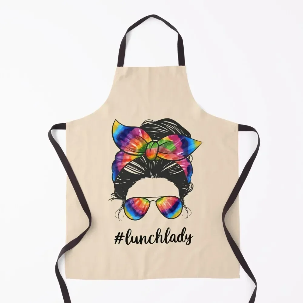 

Lunch lady messy bun - lunch lady life - funny awesome gift idea for lunch lady Apron Women Kitchen'S Apron