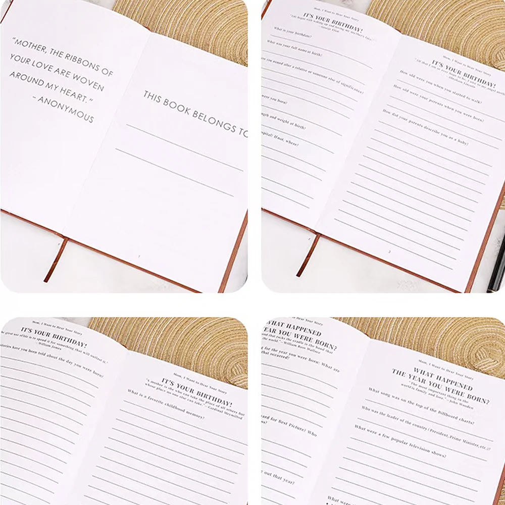 مجلة جلدية مبطنة مقاس A5 للأب، أريد أن أسمع كتاب القصة الخاصة بك، دفتر ملاحظات بغلاف مقوى قابل لإعادة الملء، هدية رائعة لمدرسة هدية الأب