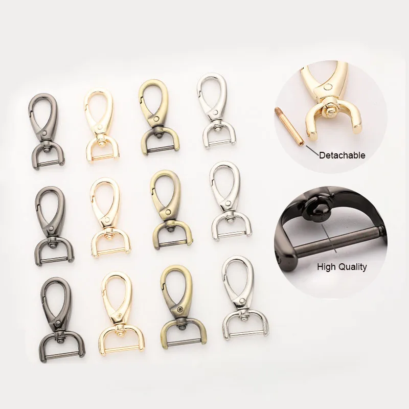 20Pcs Zinc Alloy Metal Detachable Snap Hook Trigger Clips Buckles 13mm/16mm/19mm/26mm For Bag Strap Dog Leash DIY Accessories