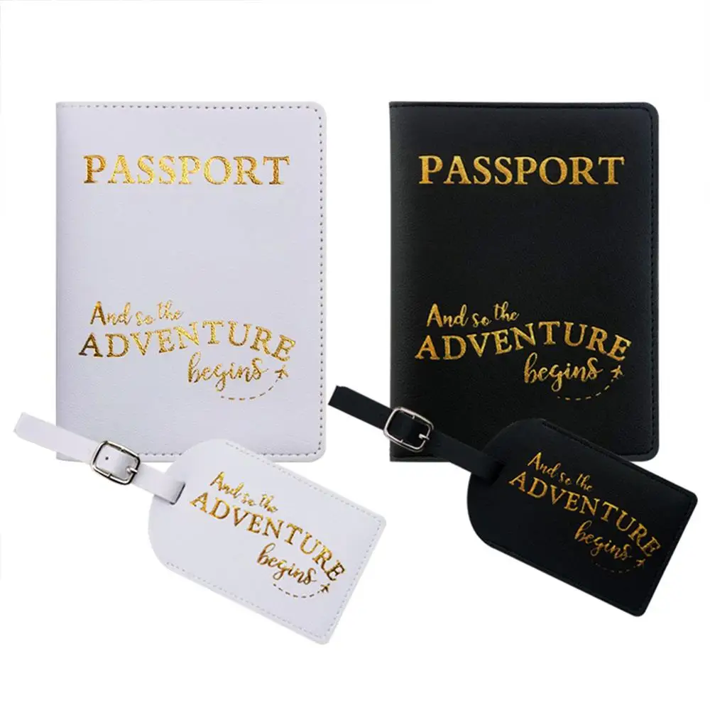 

PU Passport Holder Ticket Passport Covers Suitcase Name Tag Airplane Labels Travel Passport Protective Cover Travel Accessories
