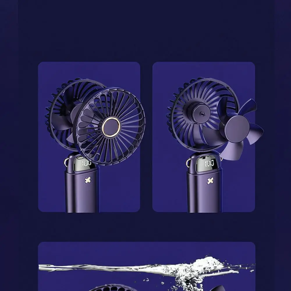 Portable Handheld Neck Fan USB Rechargeable Cooling Device Digital Display Desk Cooling Personal Air Conditioner For SYC