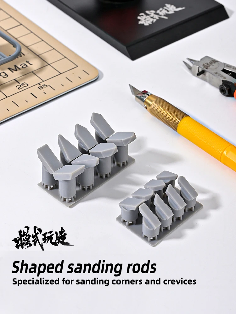 MOSHI Model Tool Shaped sanding rods Small sanding boards 16 Sanding Heads Solving the problem of sanding at the corners of part