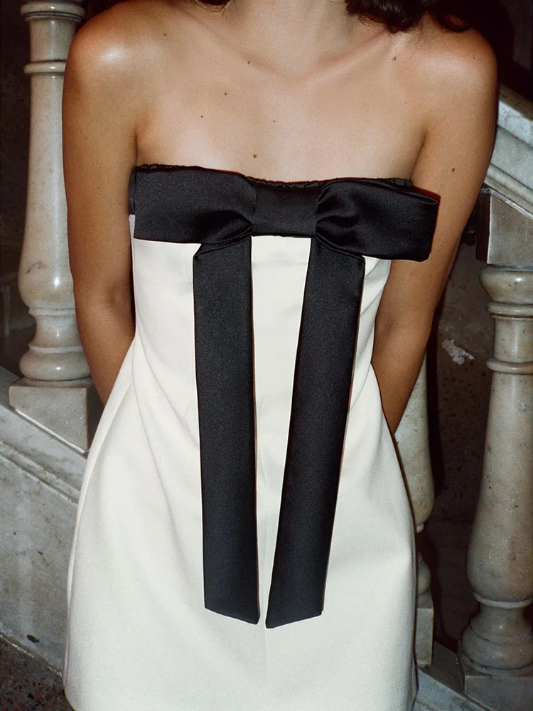 Neue Winter 2025, Damen Faion, personalisierbar, Farbe, Blo-Knoten-Dekoration, Röhrenoberteil, Dr. Ele Miao, ethnischer Stil